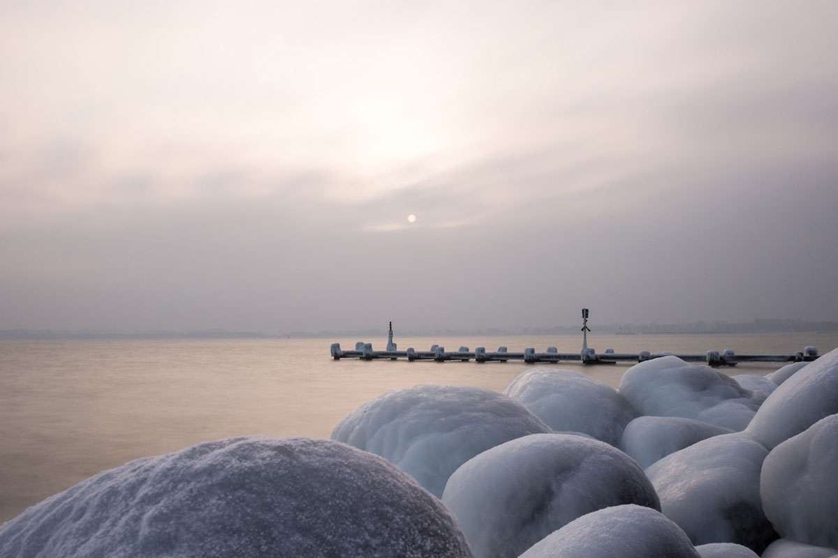 Frost am Strand von Travemünde, (c) Thomas Schwarzbach/NABU-naturgucker.de