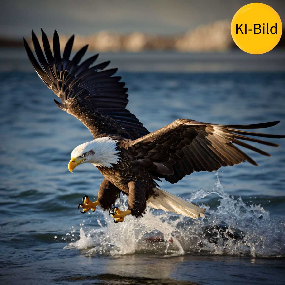 KI-generiertes Bild eines Weißkopfseeadlers, (c) Vilius Kukanauskas/Pixabay