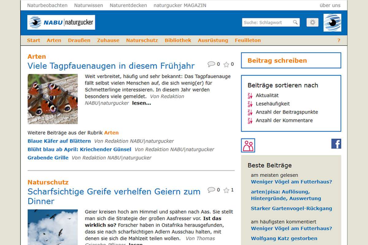 Blick ins NABU|naturgucker-Journal