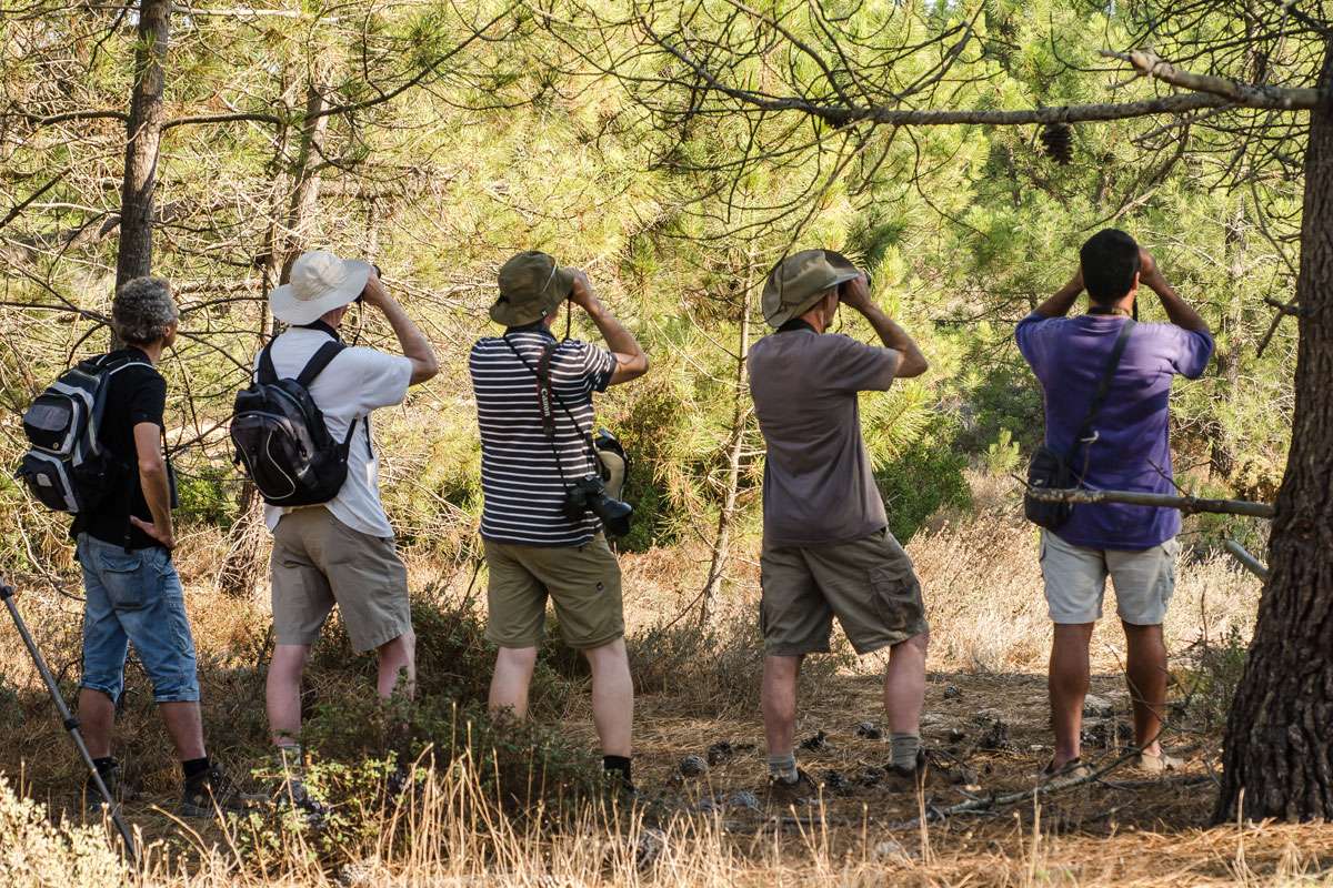 Naturbeobachtende draußen, (c) Stefan Munzinger