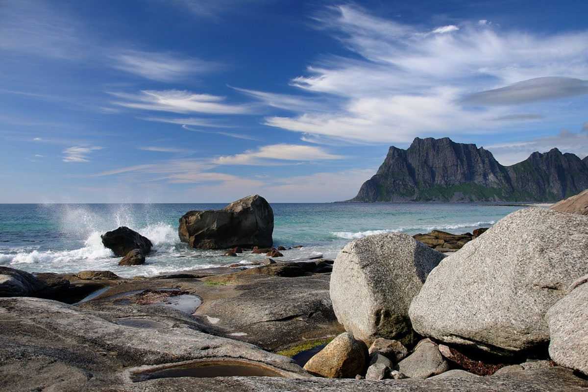 Strand von Utakleiv auf der Insel Vestvågøya, Lofoten/Norwegen, (c) Marco Klüber Strand von Utakleiv auf der Insel Vestvågøya, Lofoten/Norwegen, (c) Marco Klüber